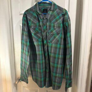 Prana snap down long sleeve hiking. shirt